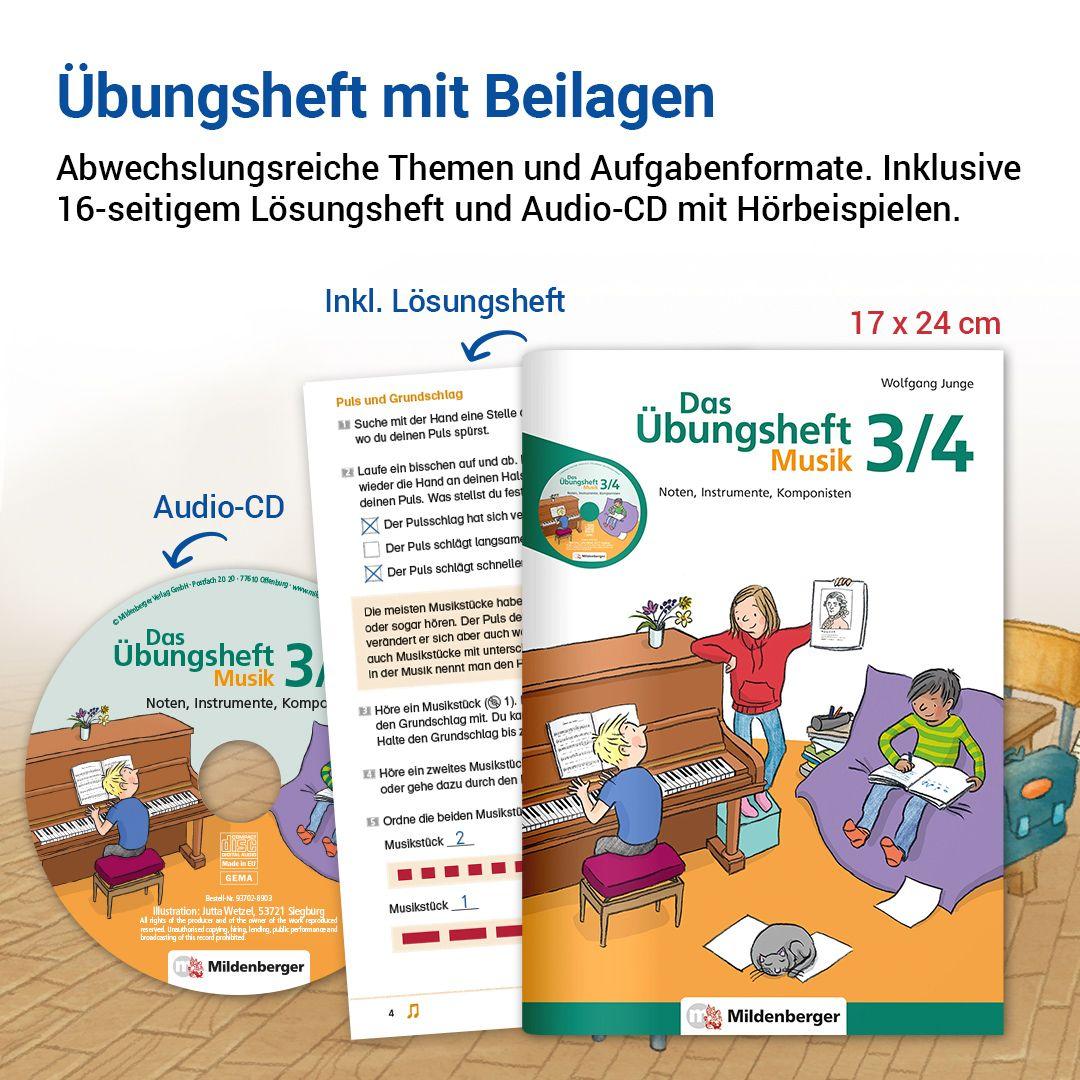 Beispielinhalt (Bild) Das Übungsheft Musik 3/4