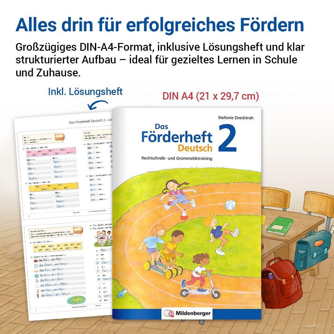 Beispielinhalt (Bild) Das Förderheft Deutsch 2