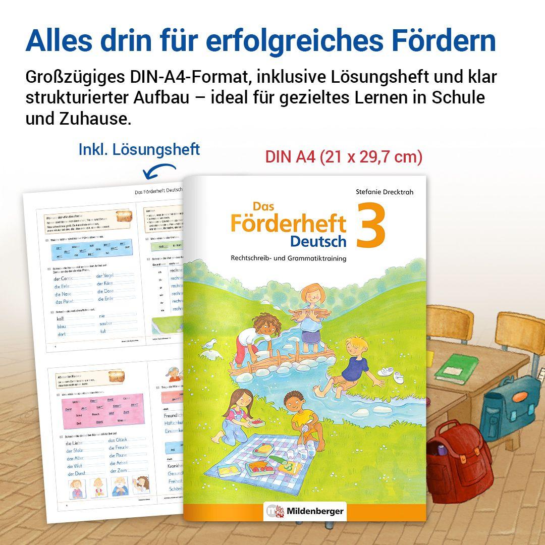 Beispielinhalt (Bild) Das Förderheft Deutsch 3