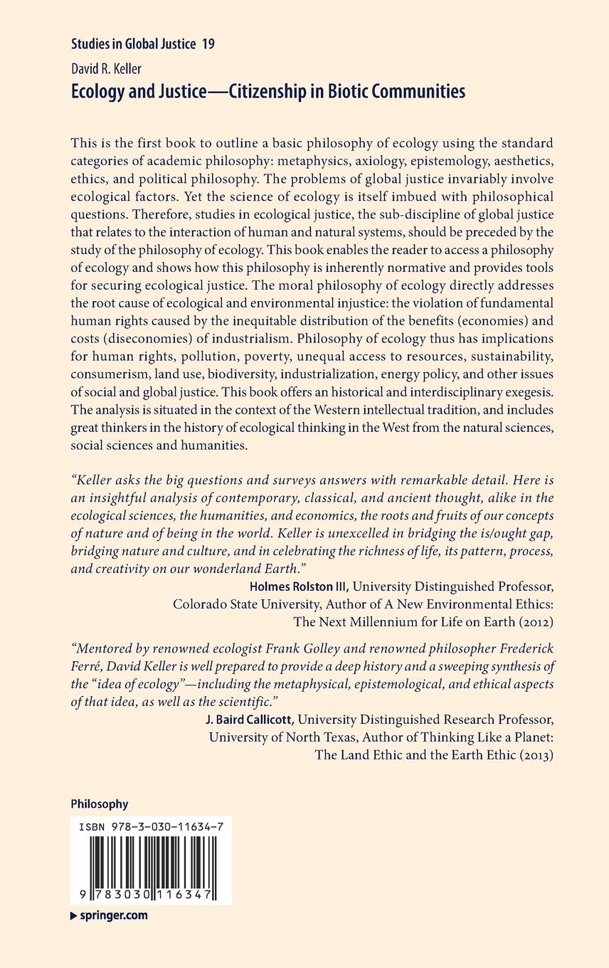 Rückseitencover Ecology and Justice-Citizenship in Biotic Communities