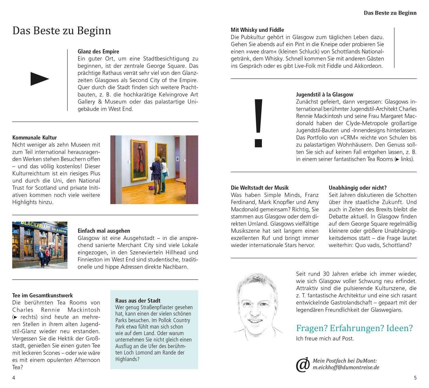 Beispielinhalt (Bild) DuMont direkt Reiseführer Glasgow