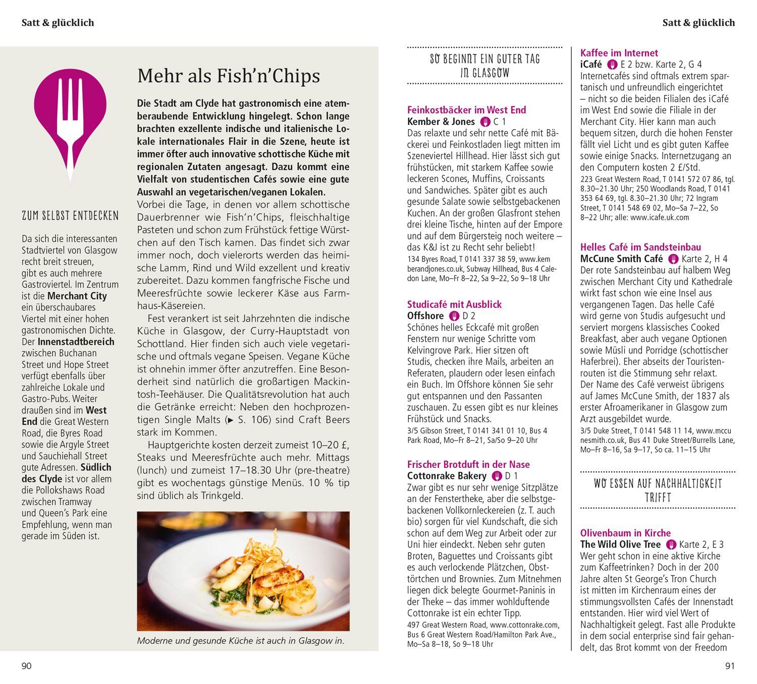 Beispielinhalt (Bild) DuMont direkt Reiseführer Glasgow