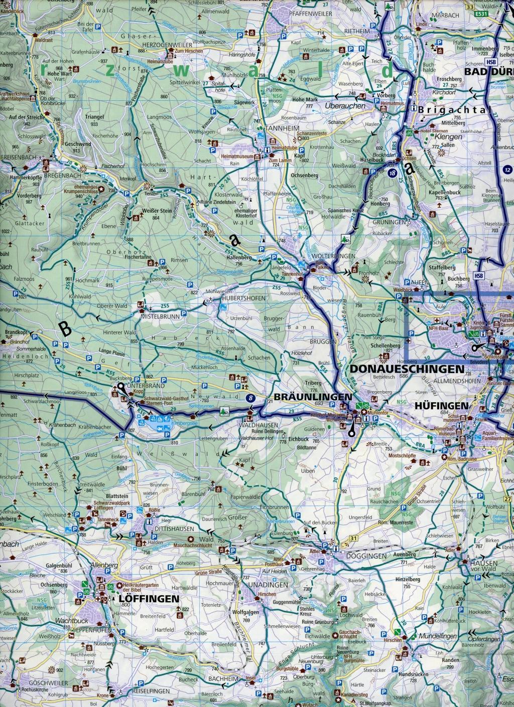 Beispielinhalt (Bild) KOMPASS Fahrradkarte Südschwarzwald 1:70.000, FK 3332