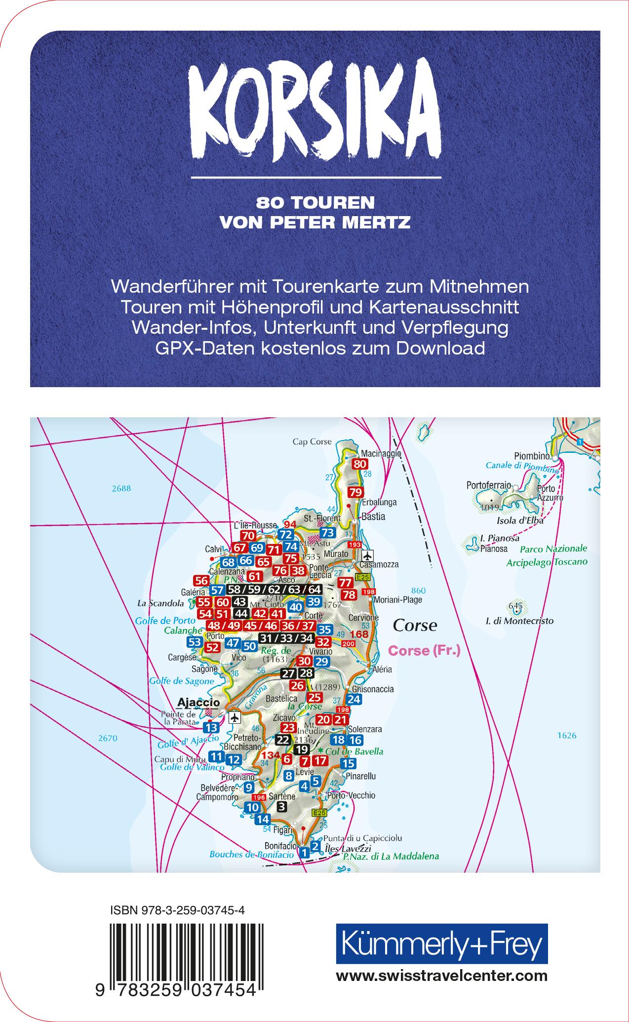 Rückseitencover Korsika Wanderführer