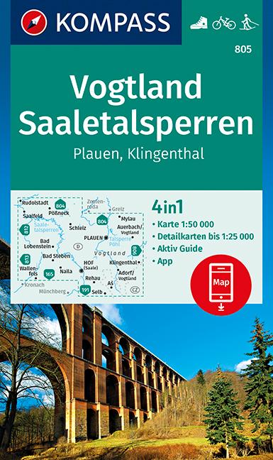 Vorderes Coverbild Vogtland, Saaletalsperren, Plauen, Klingenthal 1:50 000