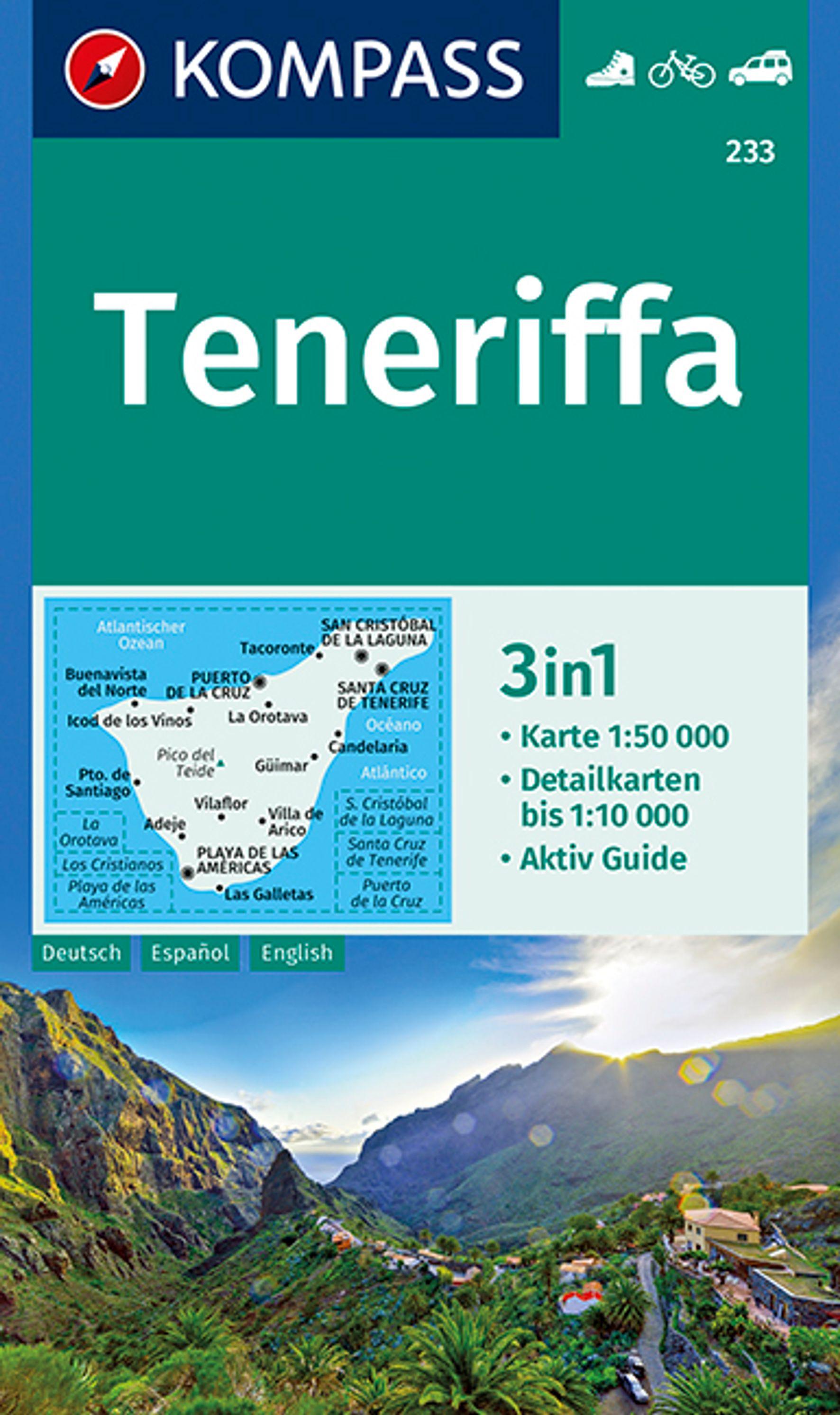 Vorderes Coverbild KOMPASS Wanderkarte 233 Teneriffa 1:50.000