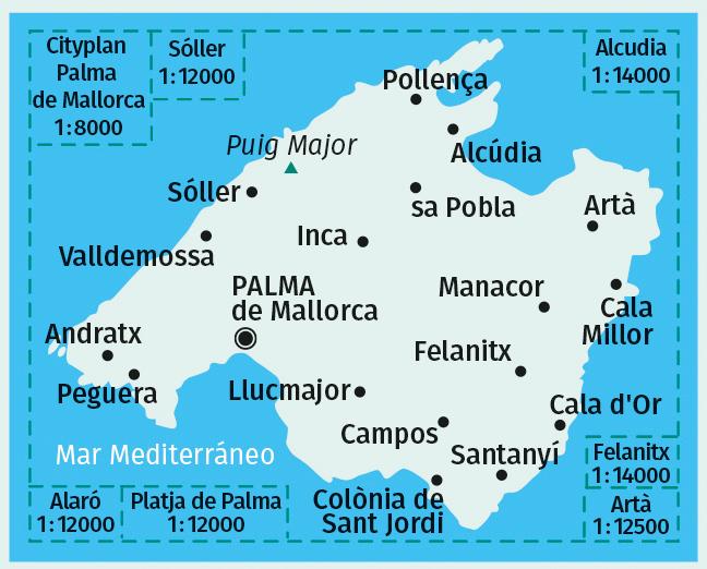 Beispielinhalt (Bild) KOMPASS Wanderkarte 230 Mallorca 1:75.000