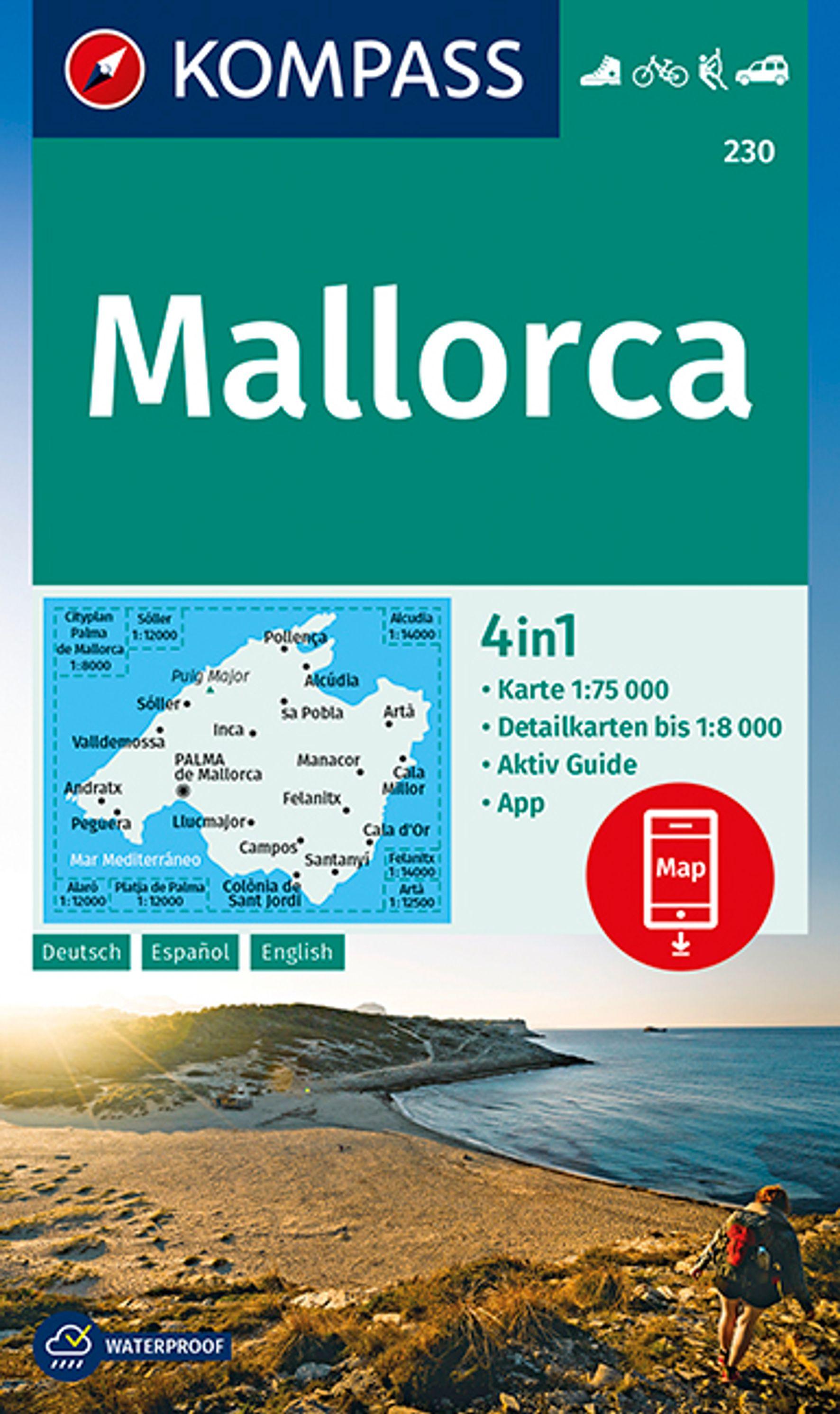 Vorderes Coverbild KOMPASS Wanderkarte 230 Mallorca 1:75.000