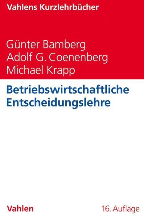 Vorderes Coverbild Betriebswirtschaftliche Entscheidungslehre