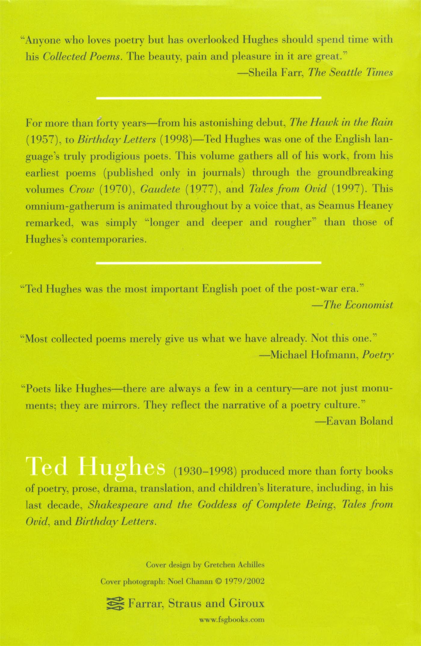 Rückseitencover Collected Poems