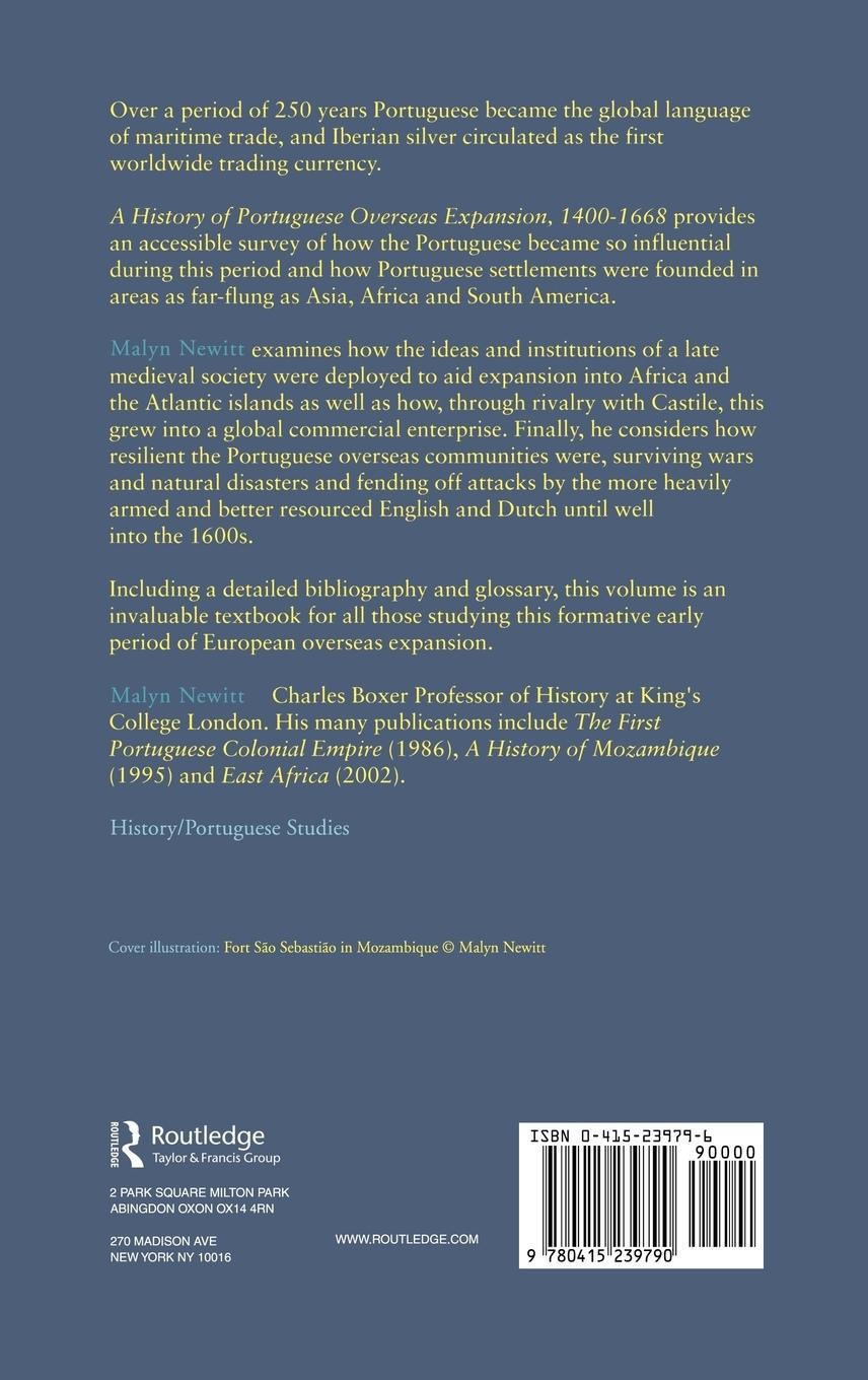 Rückseitencover A History of Portuguese Overseas Expansion 1400-1668