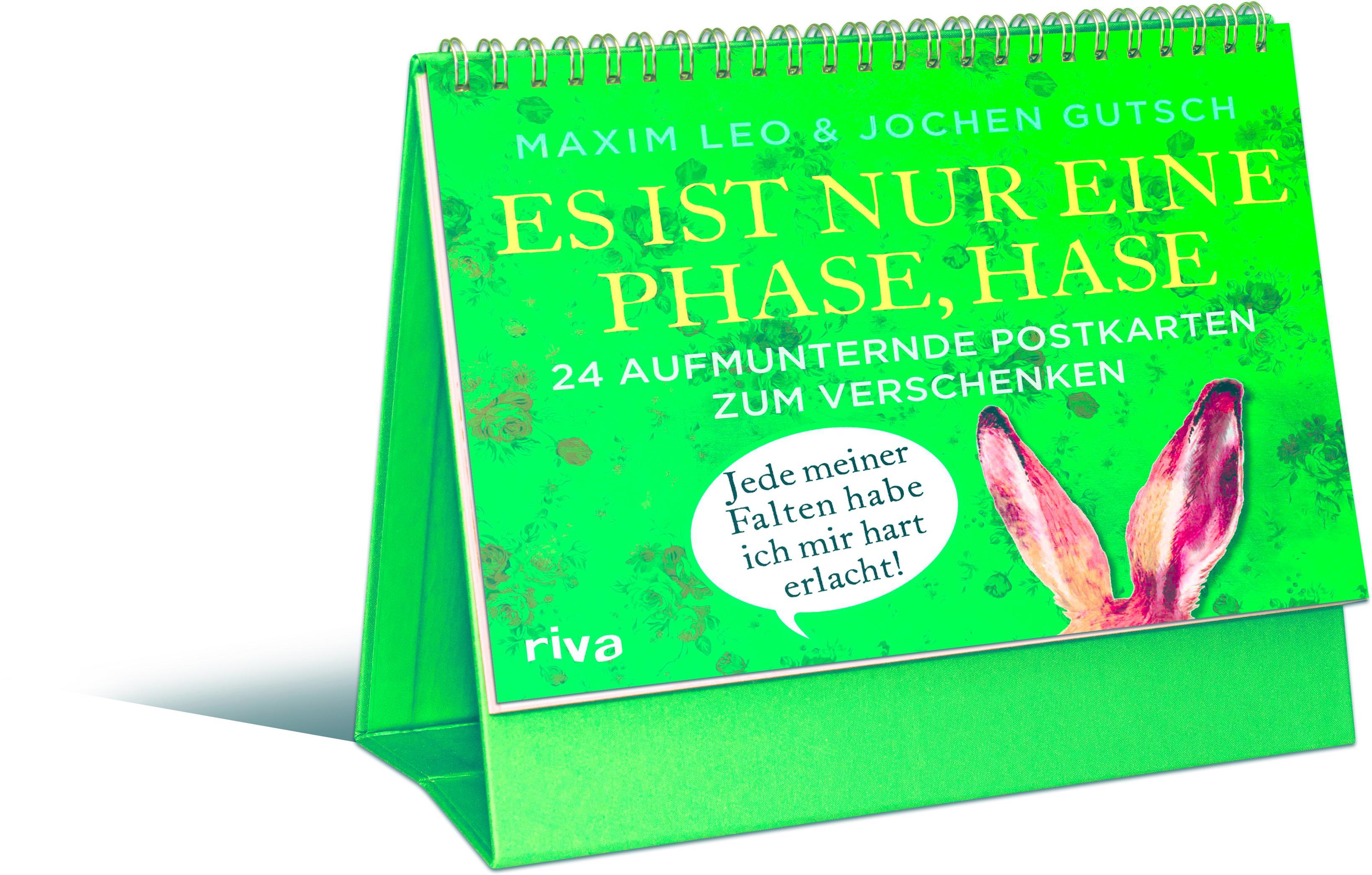 Vorderes Coverbild Es ist nur eine Phase, Hase - 24 aufmunternde Postkarten zum Verschenken