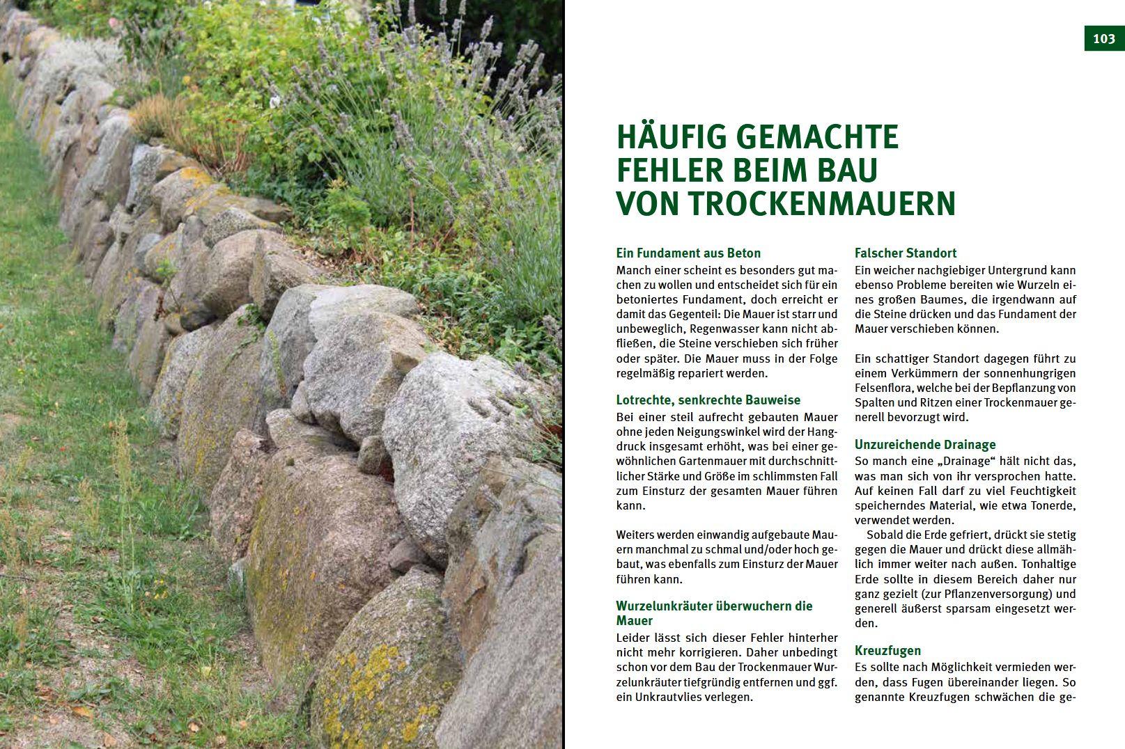 Beispielinhalt (Bild) Trockenmauern