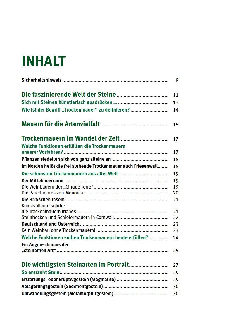 Beispielinhalt (Bild) Trockenmauern