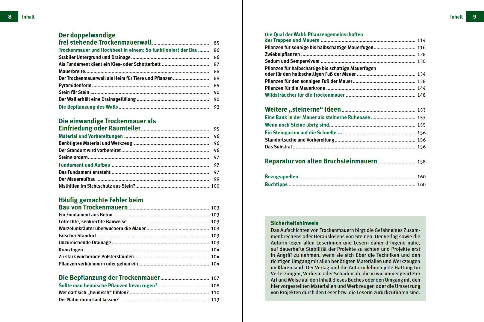 Beispielinhalt (Bild) Trockenmauern