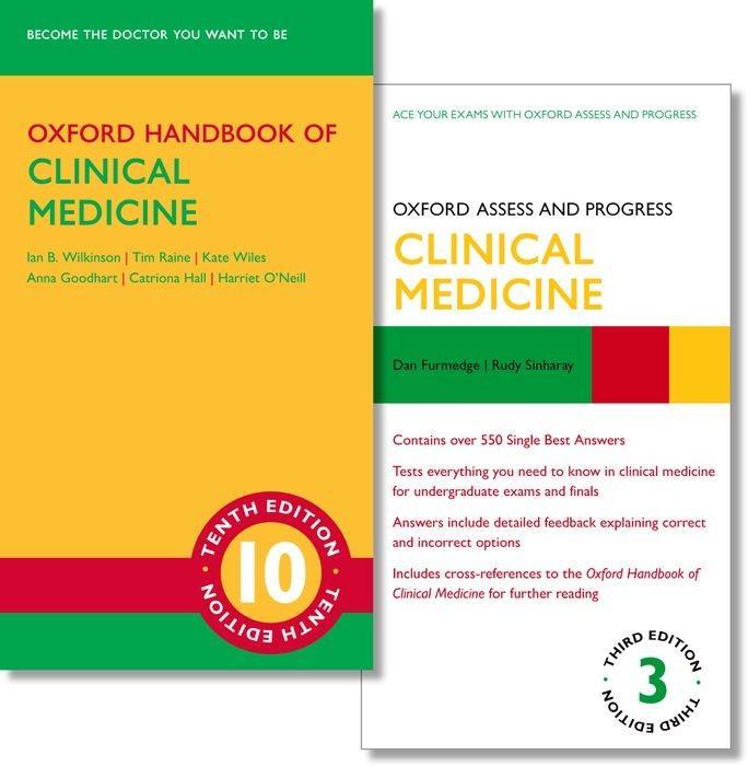 Vorderes Coverbild Oxford Handbook of Clinical Medicine 10th Edition and Oxford Assess and Progress Clinical Medicine 3rd Edition Set