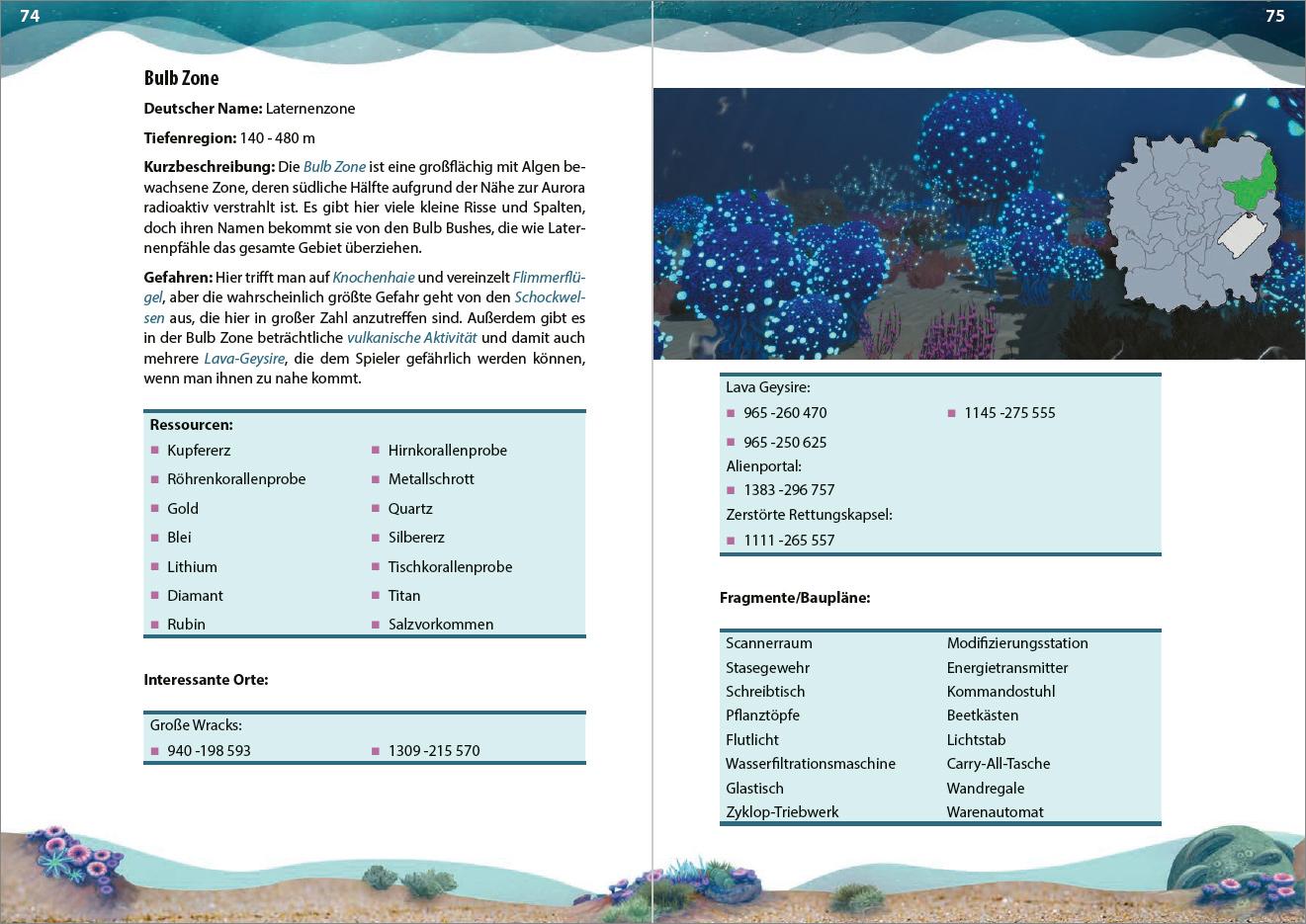 Beispielinhalt (Bild) Das inoffizielle Handbuch zu Subnautica
