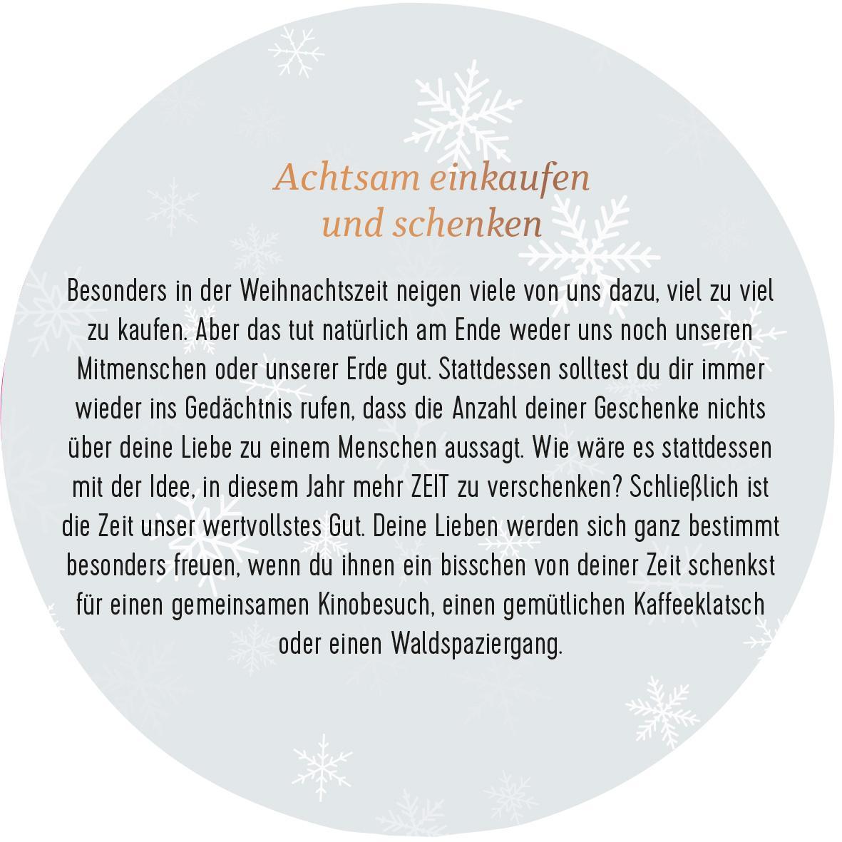 Beispielinhalt (Bild) Adventskalender in der Dose. 24 Momente der Achtsamkeit