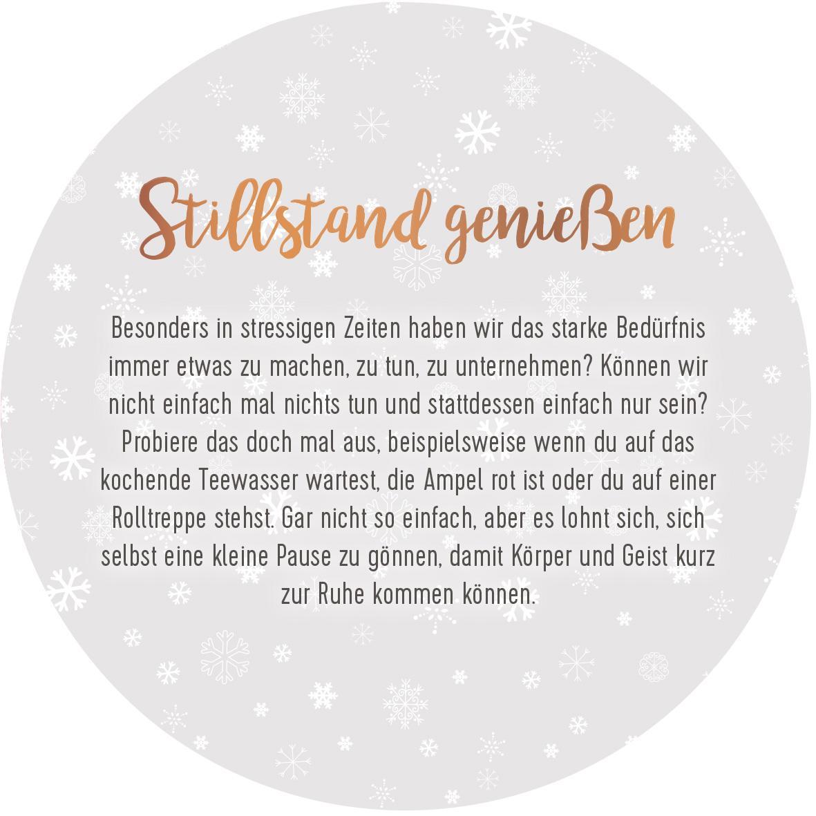 Beispielinhalt (Bild) Adventskalender in der Dose. 24 Momente der Achtsamkeit