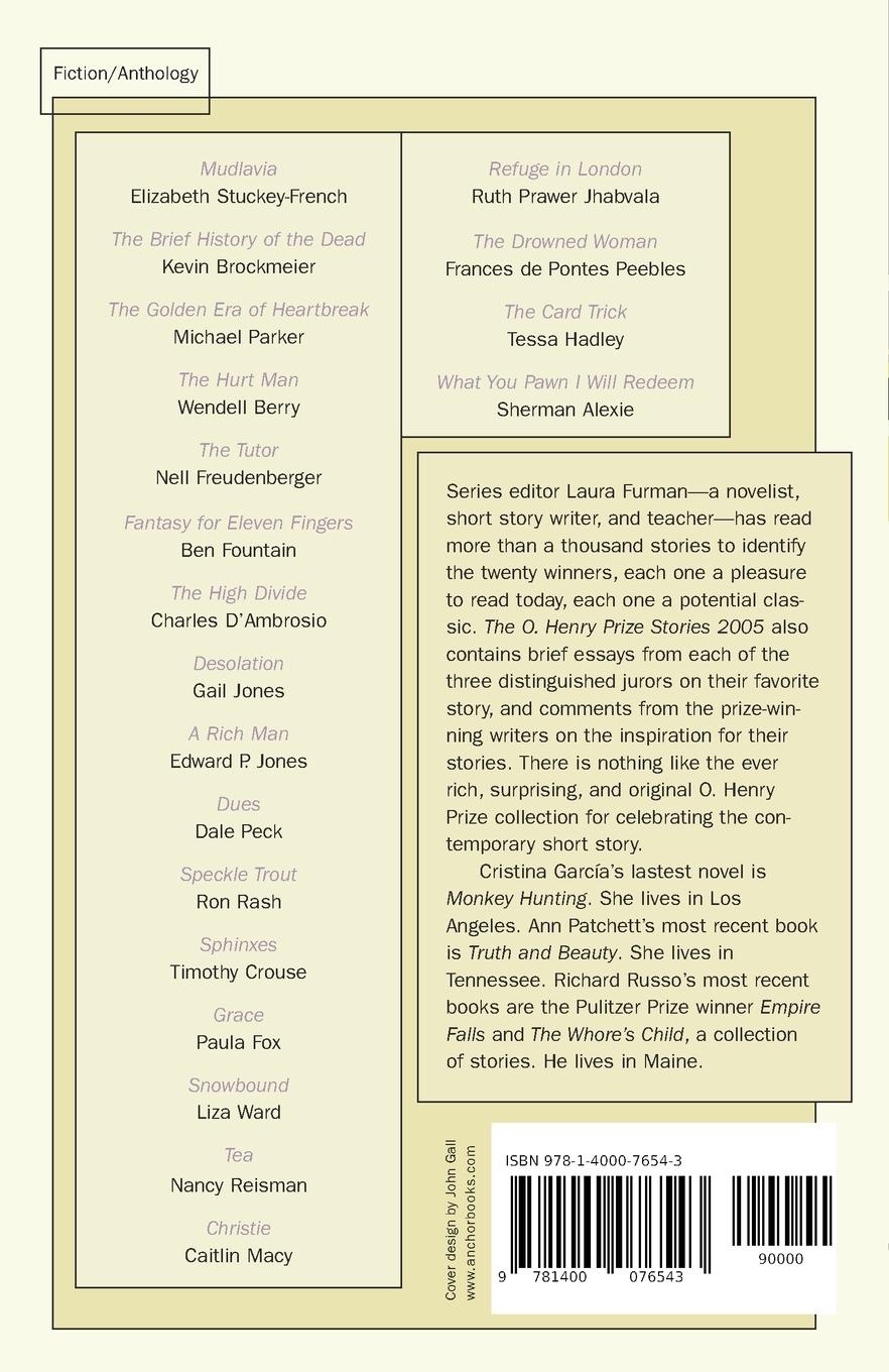 Rückseitencover O. Henry Prize Stories 2005