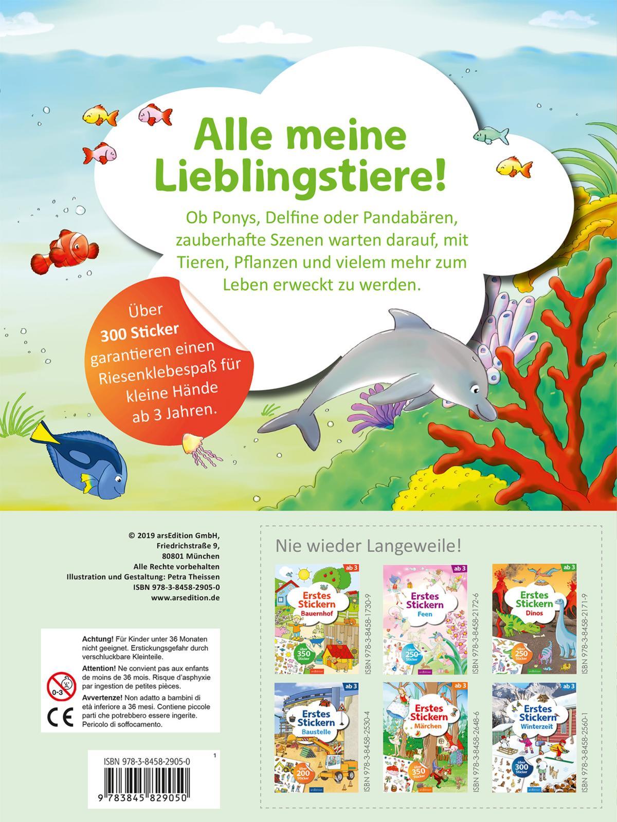 Rückseitencover Erstes Stickern Lieblingstiere