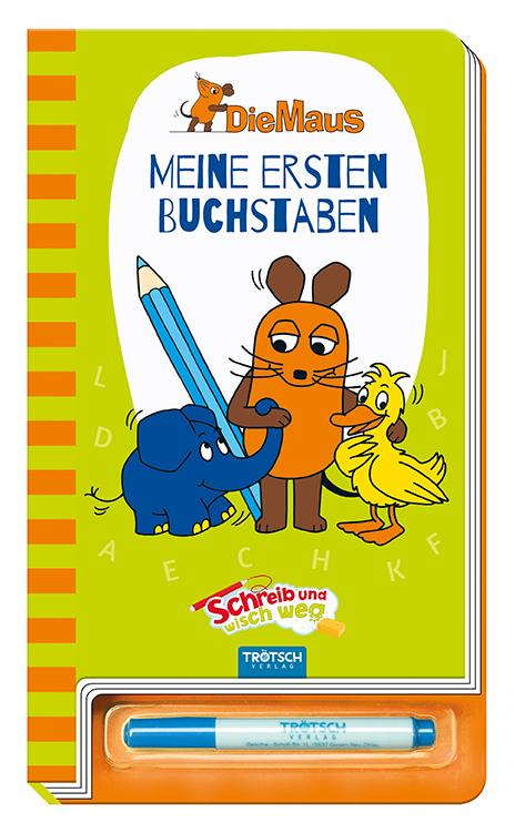 Vorderes Coverbild Trötsch Die Maus Schreib und wisch weg Buchstaben