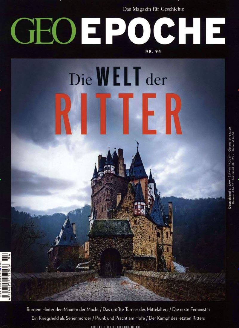Vorderes Coverbild GEO Epoche 94/2018 - Die Welt der Ritter
