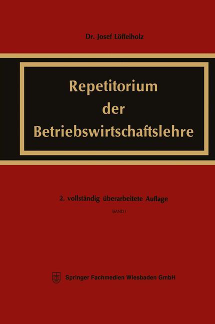 Vorderes Coverbild Repetitorium der Betriebswirtschaftslehre