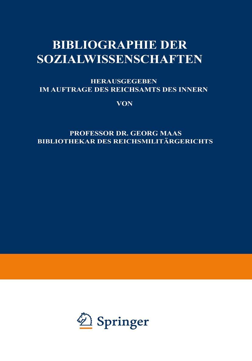 Vorderes Coverbild Bibliographie der Sozialwissenschaften