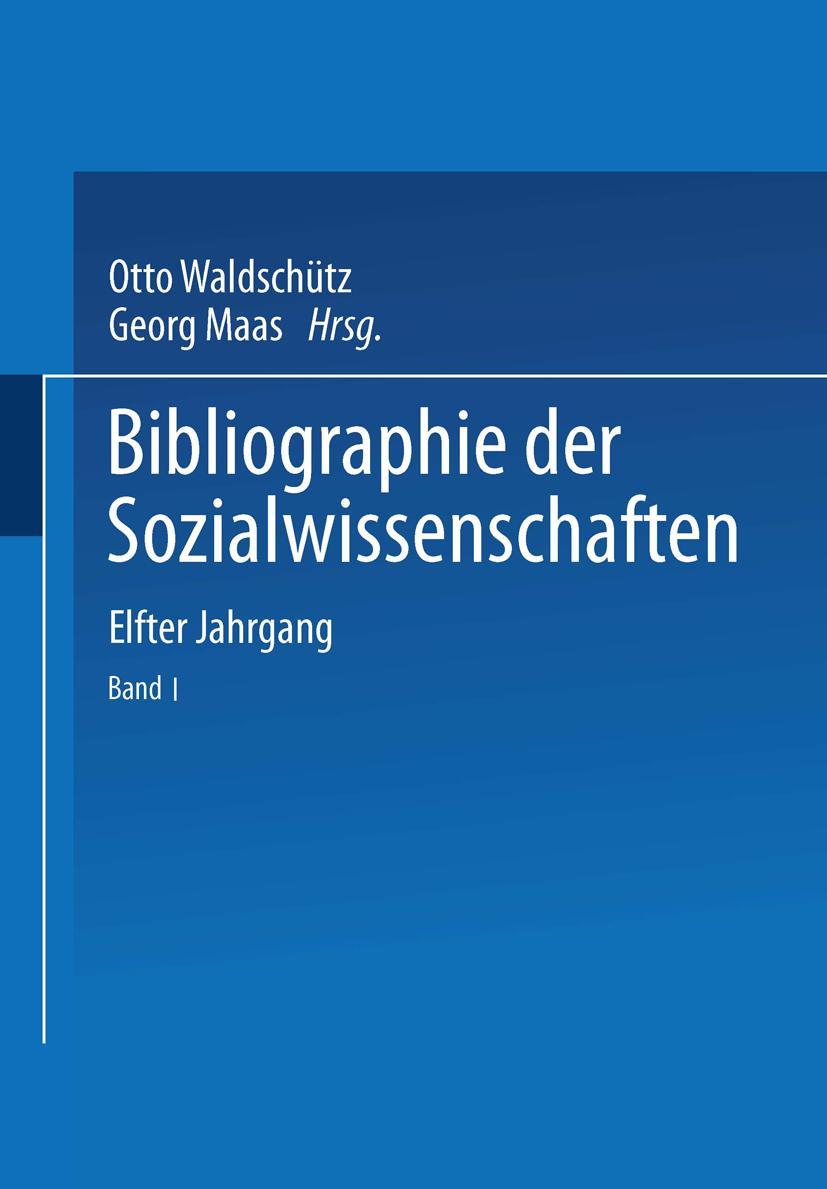 Vorderes Coverbild Bibliographie der Sozialwissenschaften