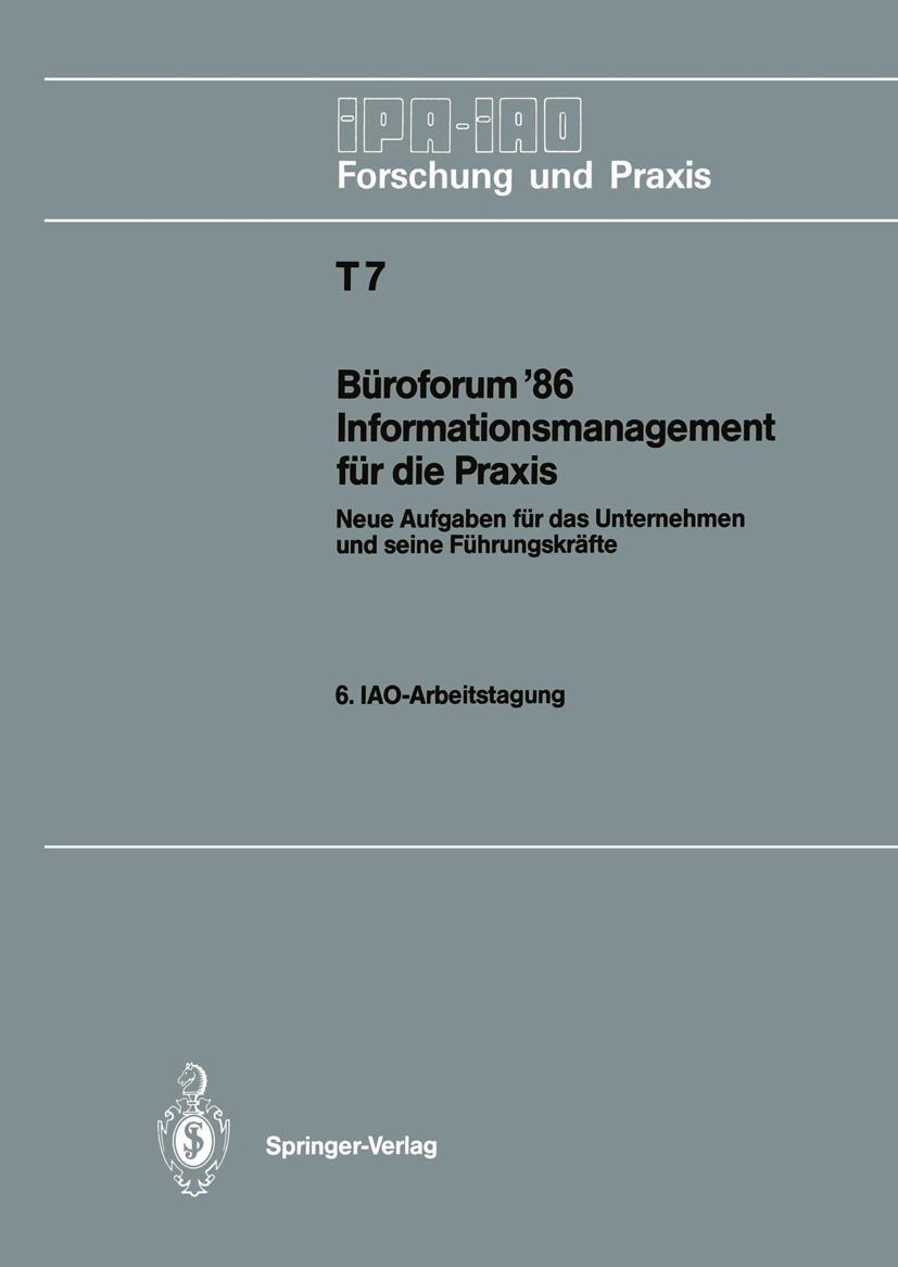 Vorderes Coverbild Büroforum '86 Informationsmanagement für die Praxis