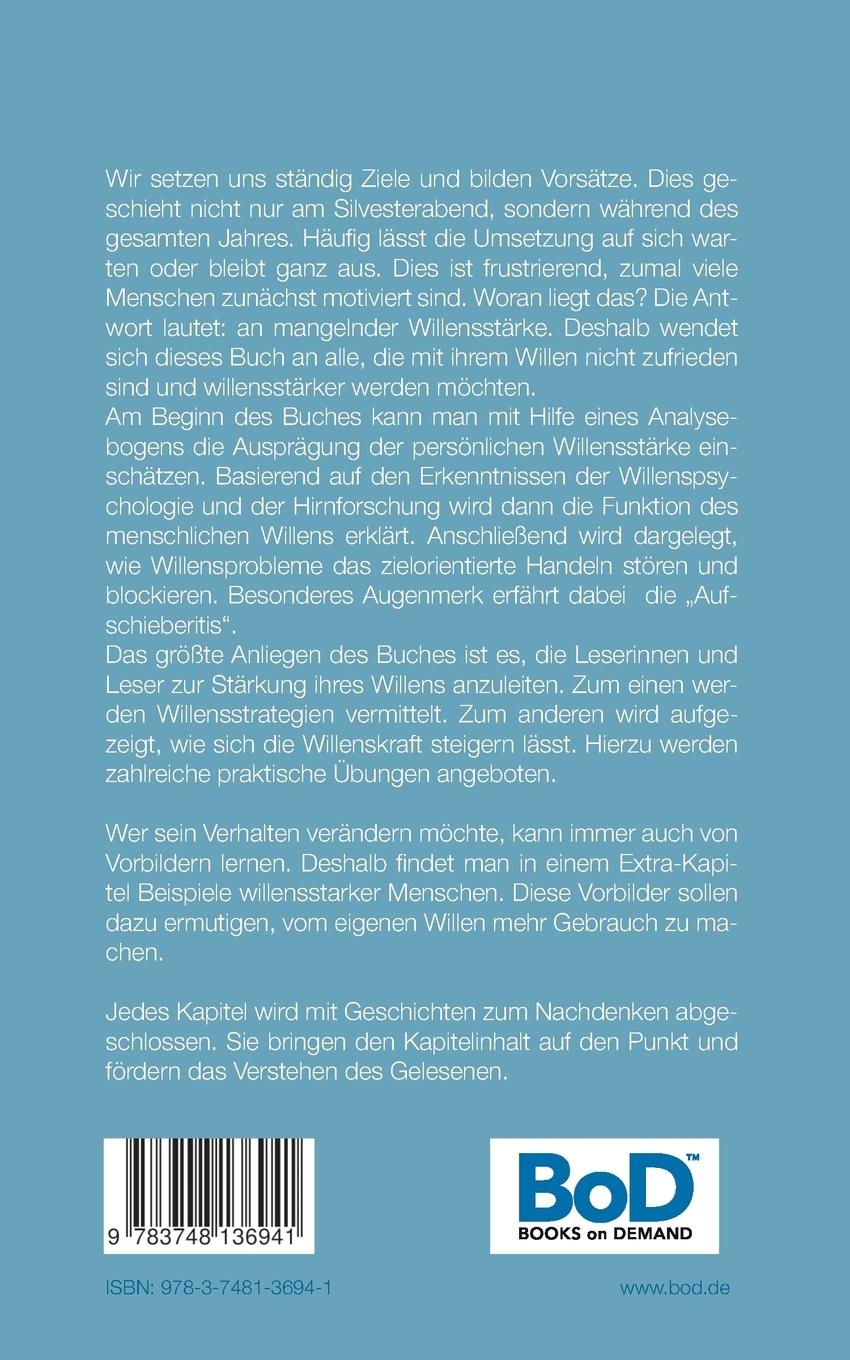 Rückseitencover Mehr Willensstärke