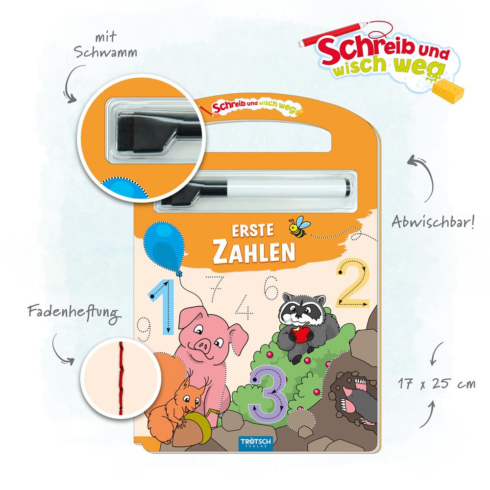 Beispielinhalt (Bild) Trötsch Erste Zahlen Schreib und wisch weg mit Stift