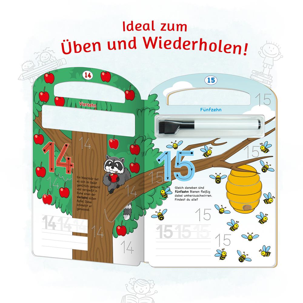Beispielinhalt (Bild) Trötsch Erste Zahlen Schreib und wisch weg mit Stift