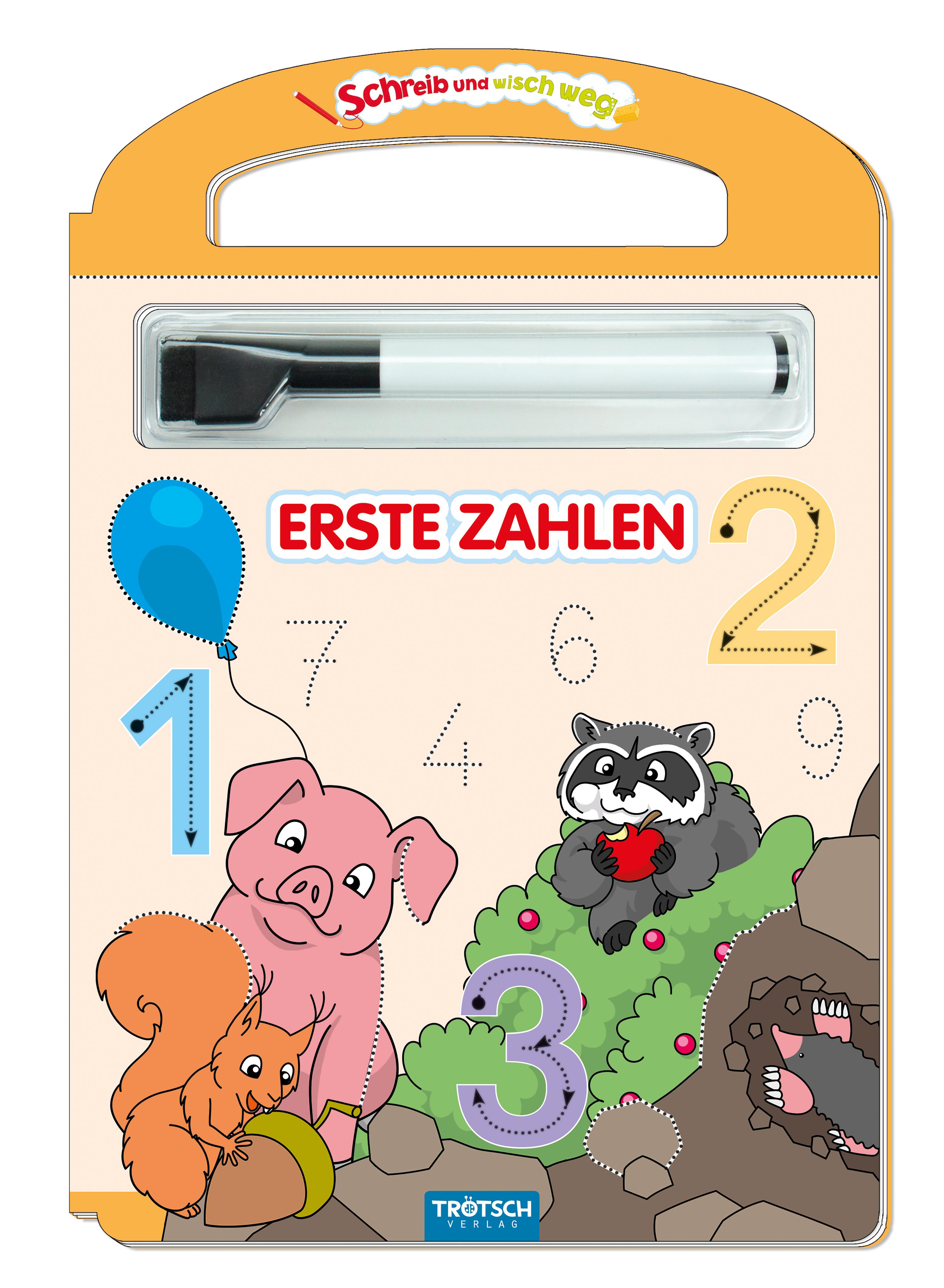 Vorderes Coverbild Trötsch Erste Zahlen Schreib und wisch weg mit Stift