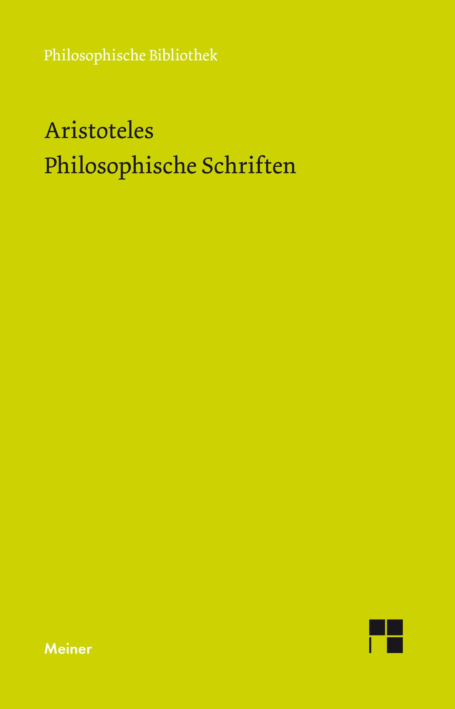 Vorderes Coverbild Philosophische Schriften