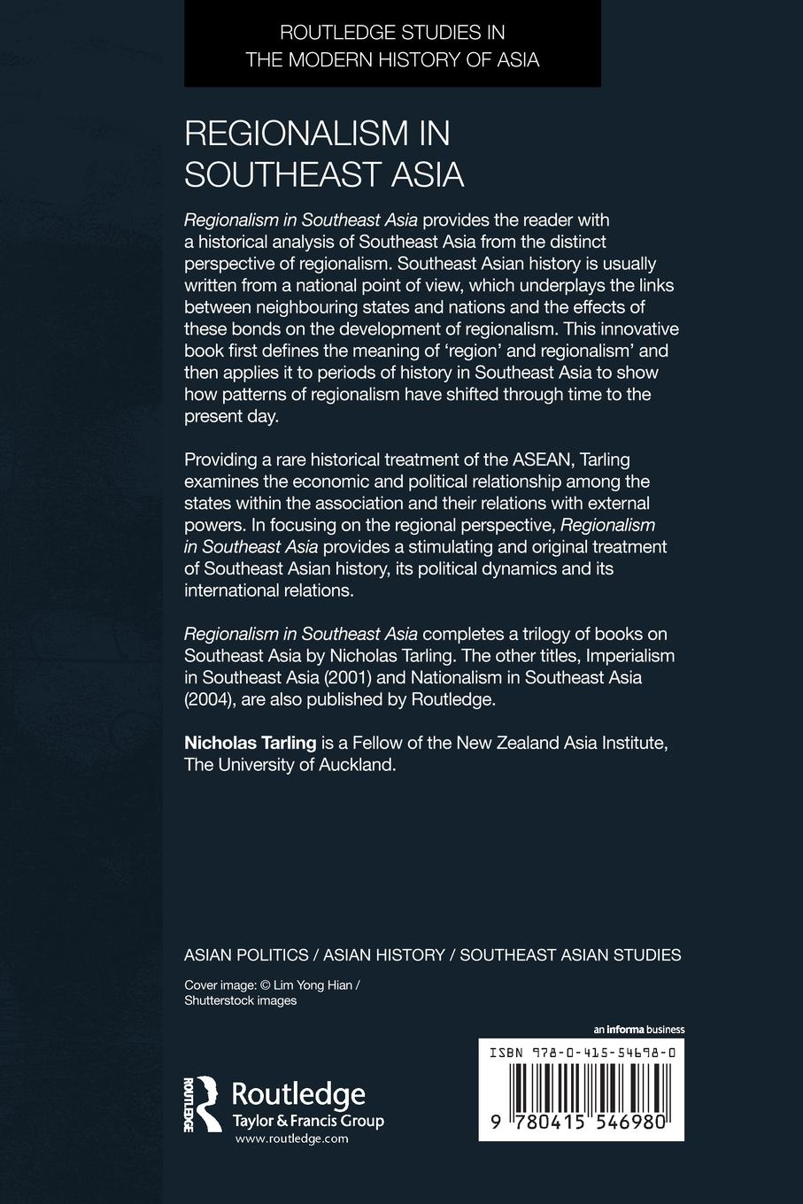 Rückseitencover Regionalism in Southeast Asia