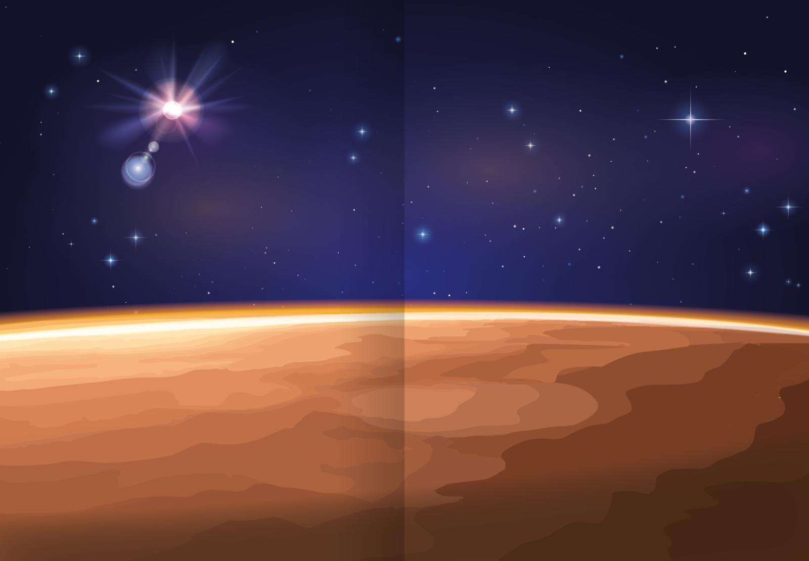 Beispielinhalt (Bild) Meine Sticker - Mond und Weltraum