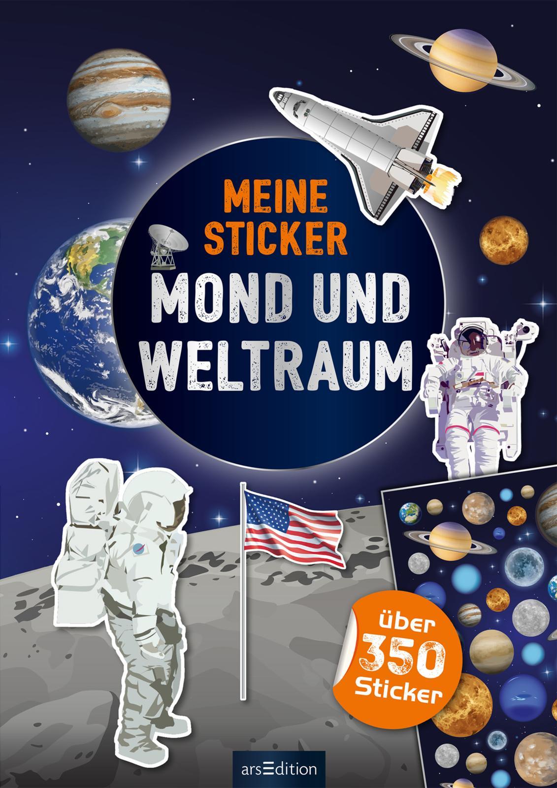 Beispielinhalt (Bild) Meine Sticker - Mond und Weltraum