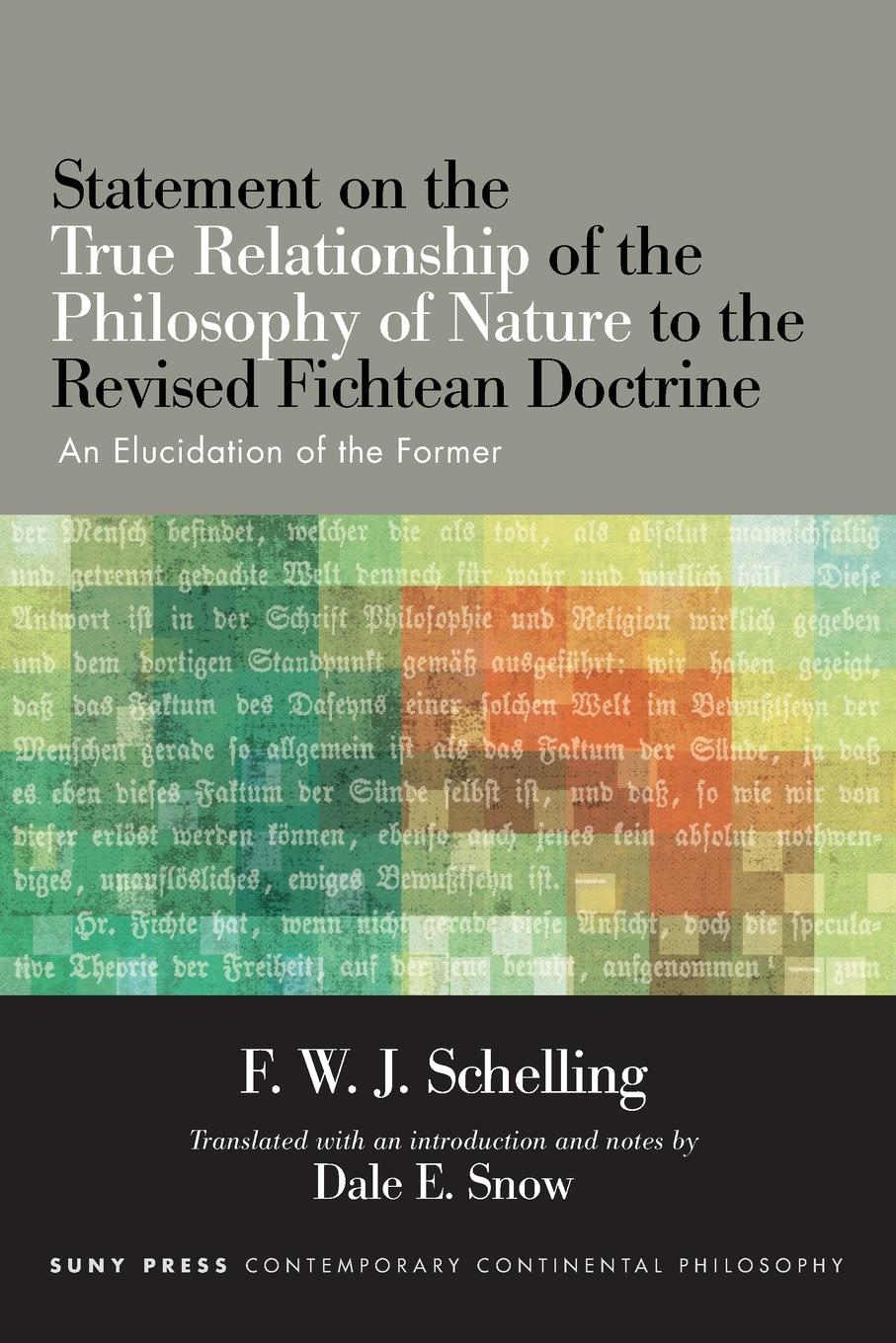 Vorderes Coverbild Statement on the True Relationship of the Philosophy of Nature to the Revised Fichtean Doctrine