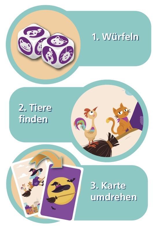 Beispielinhalt (Bild) Hexe, Tier ... wer fehlt denn hier?