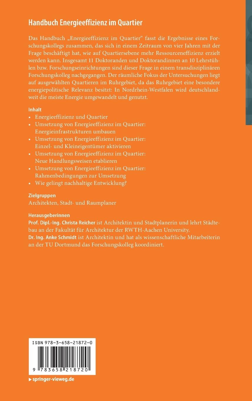 Rückseitencover Handbuch Energieeffizienz im Quartier