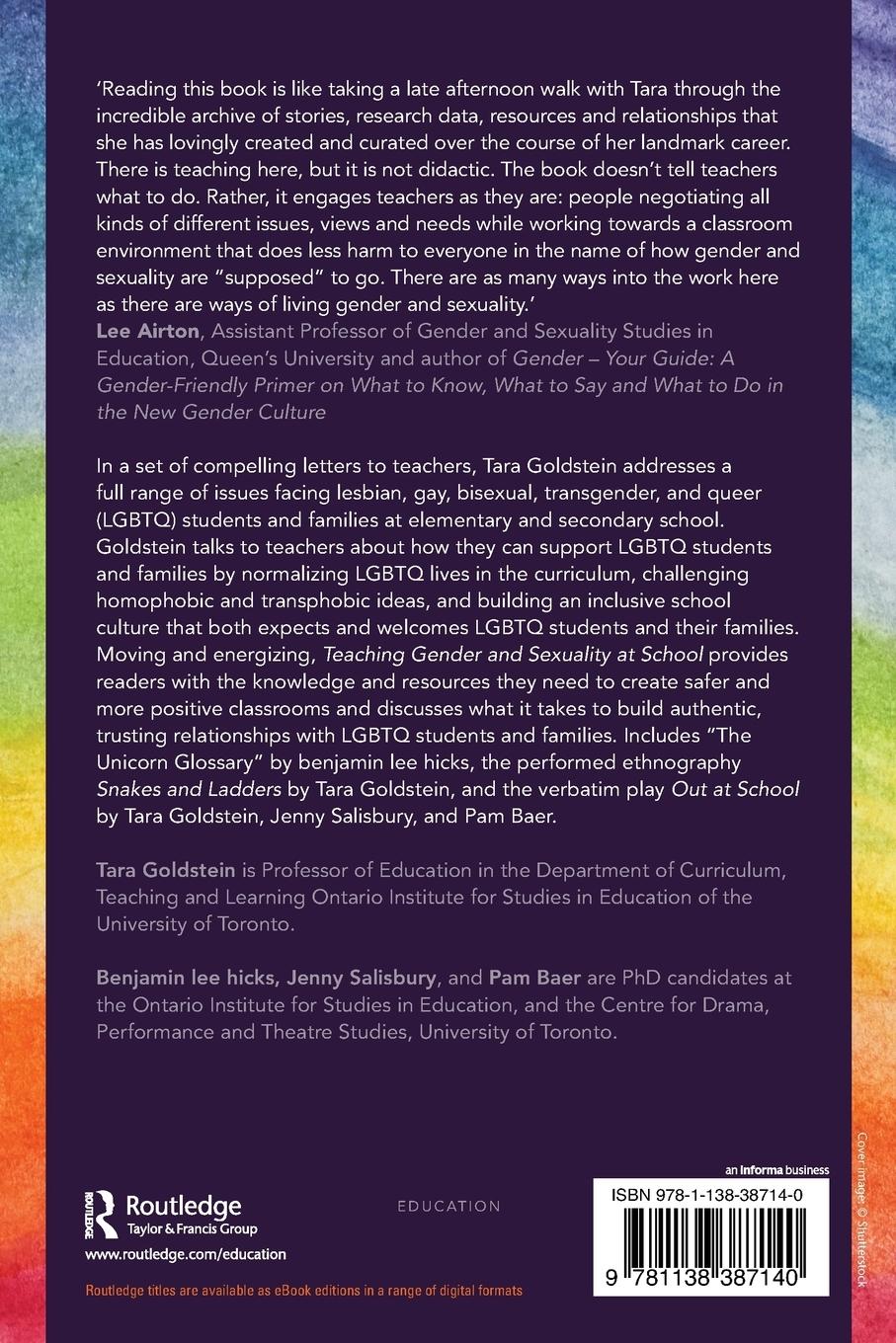 Rückseitencover Teaching Gender and Sexuality at School