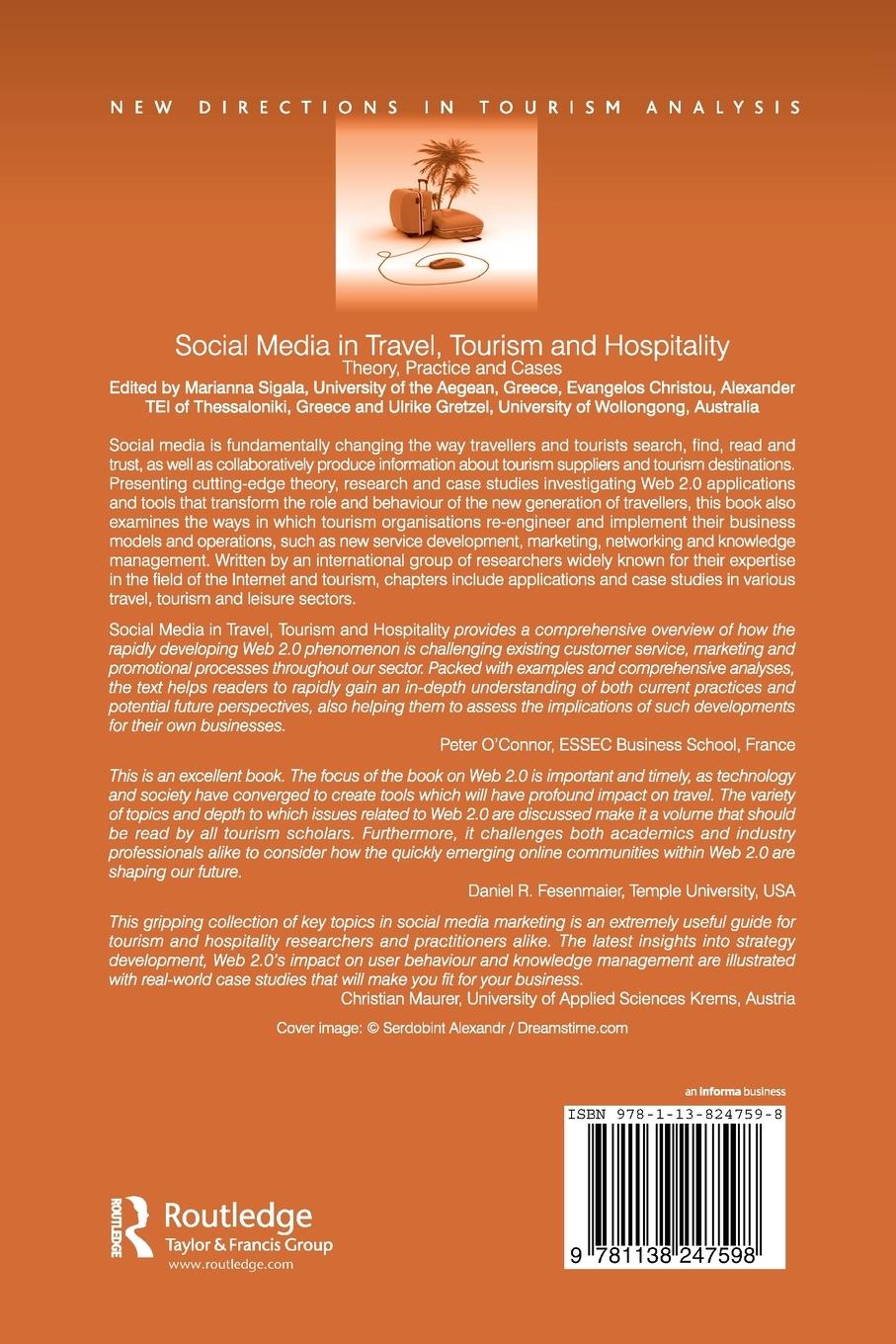 Rückseitencover Social Media in Travel, Tourism and Hospitality