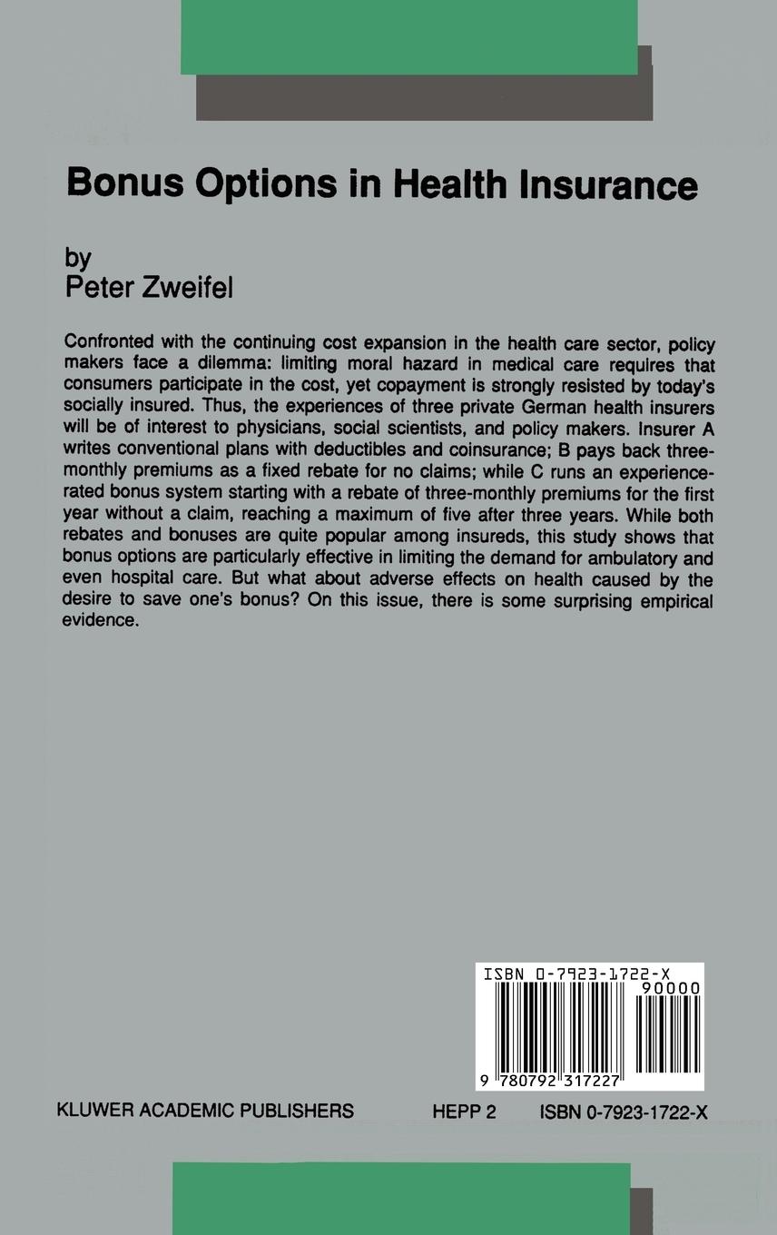 Rückseitencover Bonus Options in Health Insurance