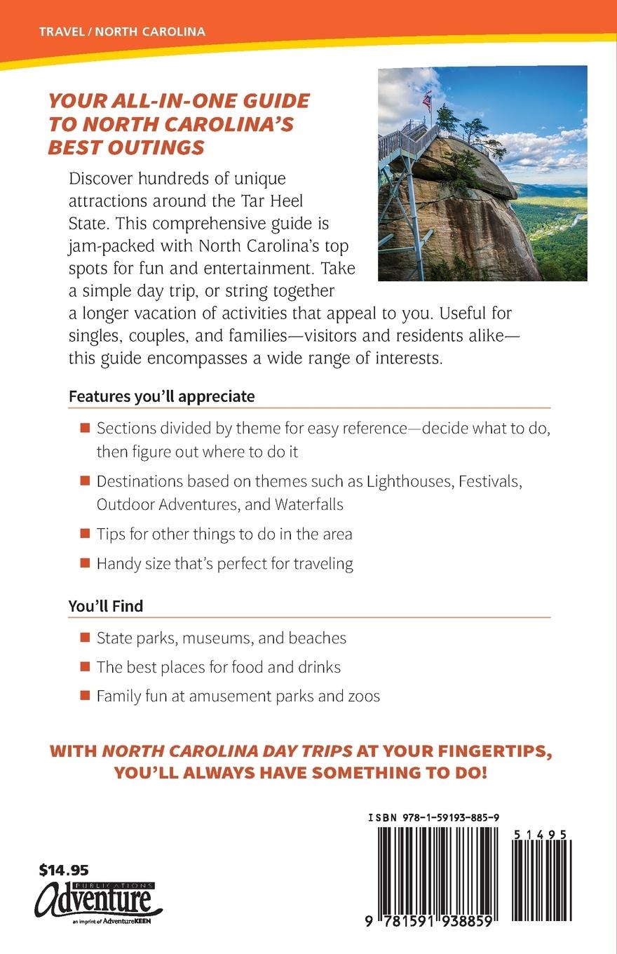 Rückseitencover North Carolina Day Trips by Theme