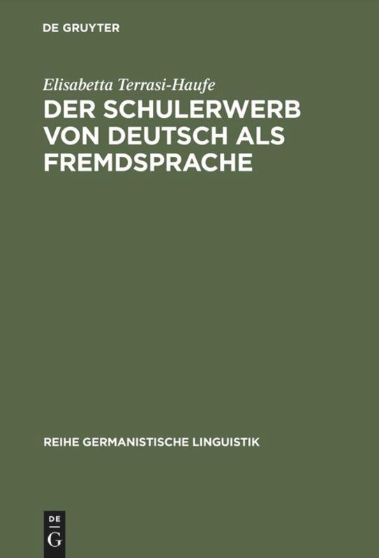 Vorderes Coverbild Der Schulerwerb von Deutsch als Fremdsprache