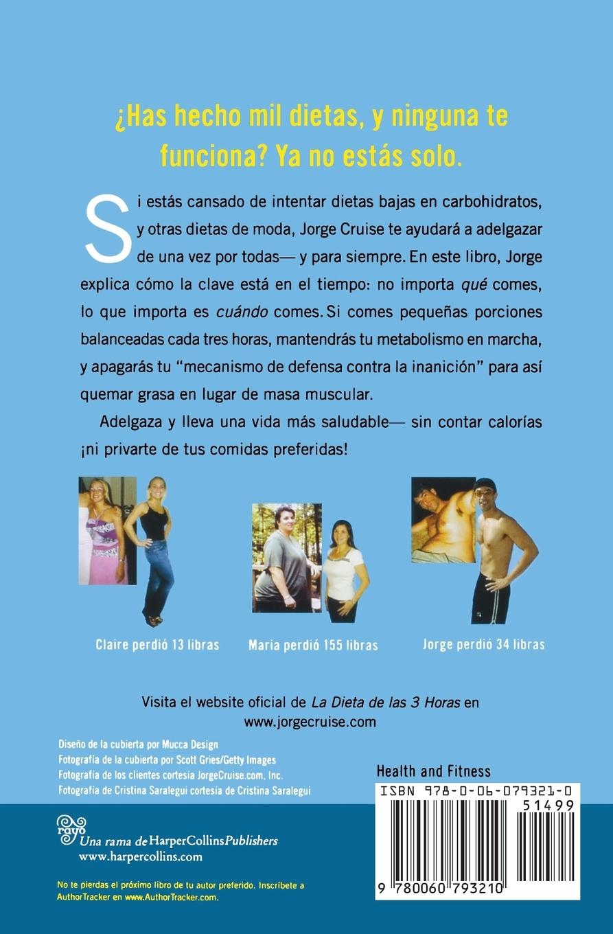 Rückseitencover La Dieta de 3 Horas