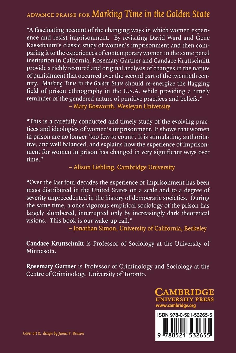 Rückseitencover Marking Time in the Golden State