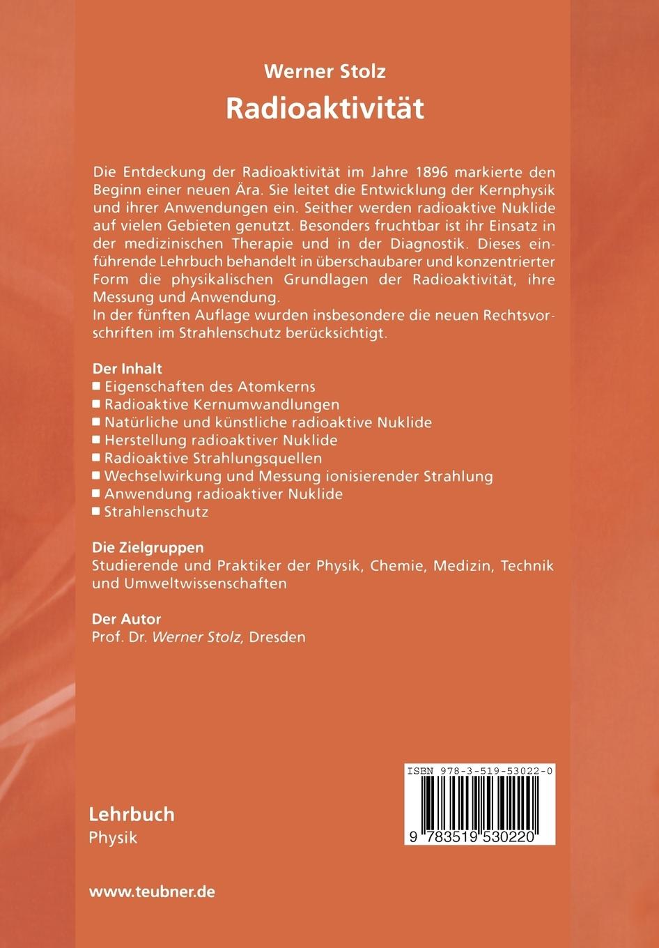 Rückseitencover Radioaktivität